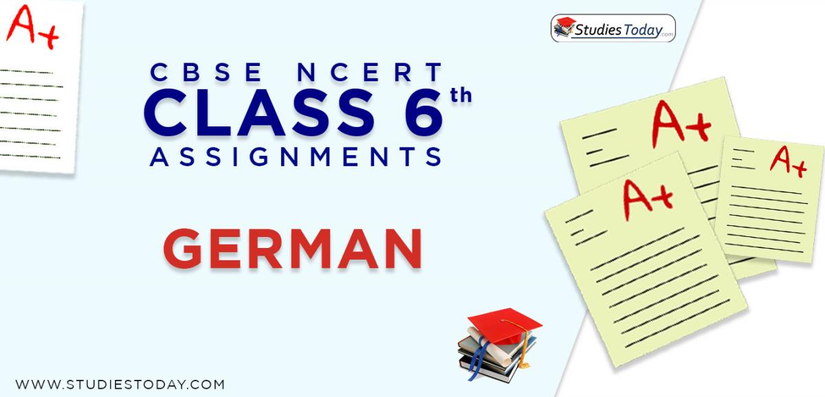 CBSE NCERT Assignments for Class 6 German