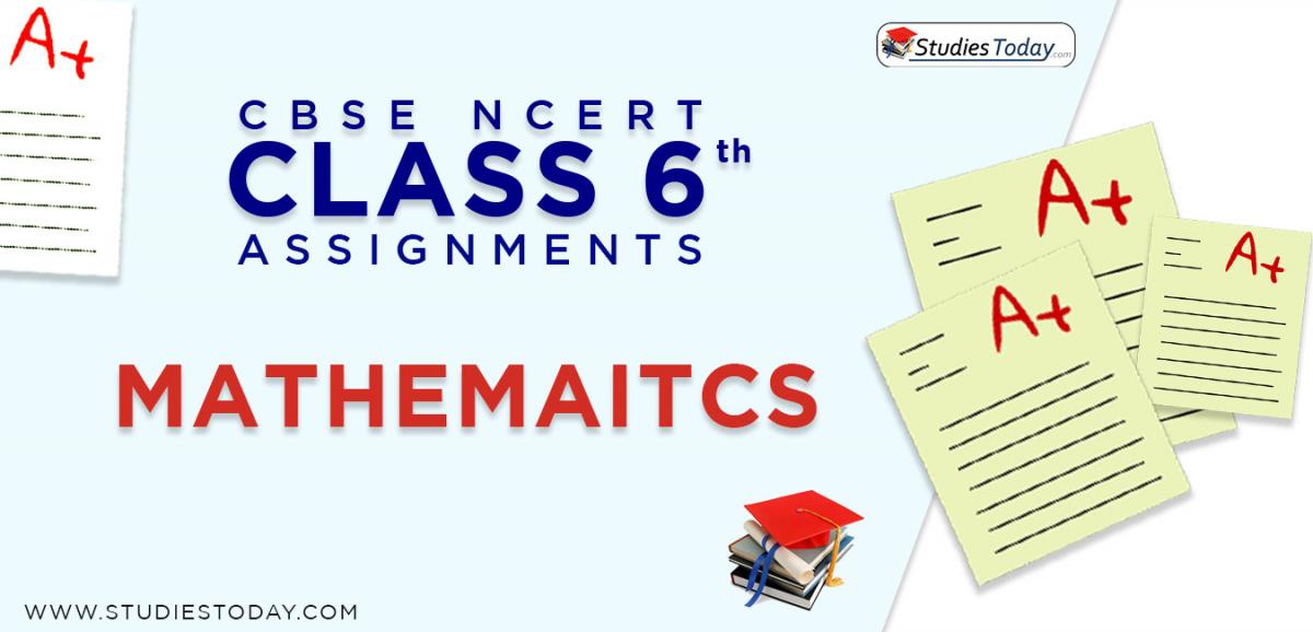 CBSE NCERT Assignments for Class 6 Mathematics