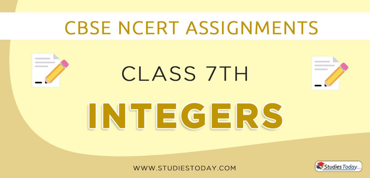 CBSE NCERT Assignments for Class 7 Integers