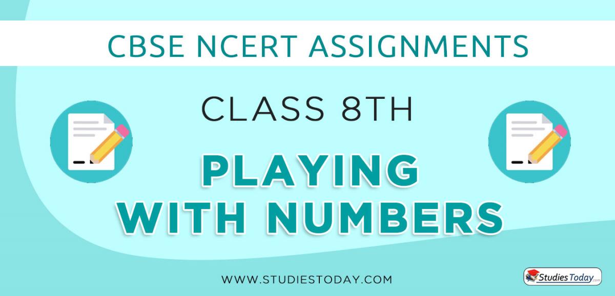 CBSE NCERT Assignments for Class 8 Playing with Numbers