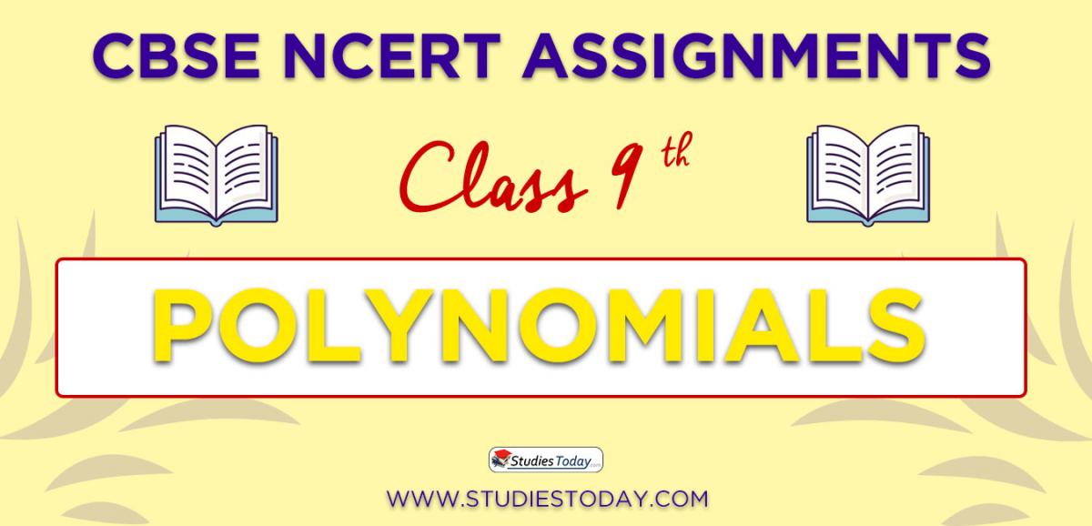 CBSE NCERT Assignments for Class 9 Polynomials