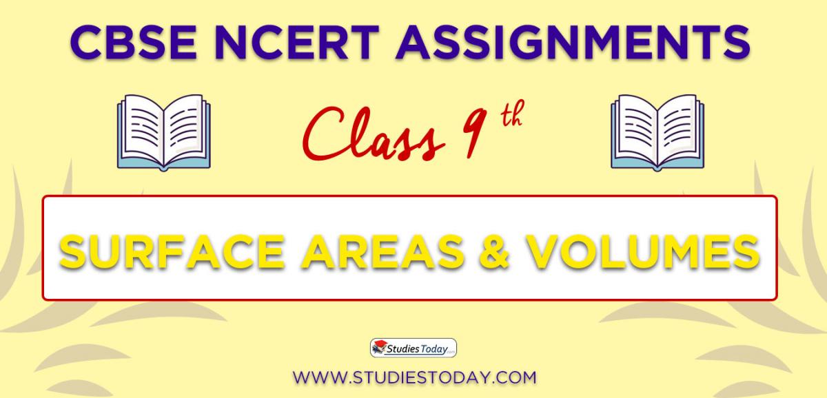CBSE NCERT Assignments for Class 9 Surface areas and Volumes