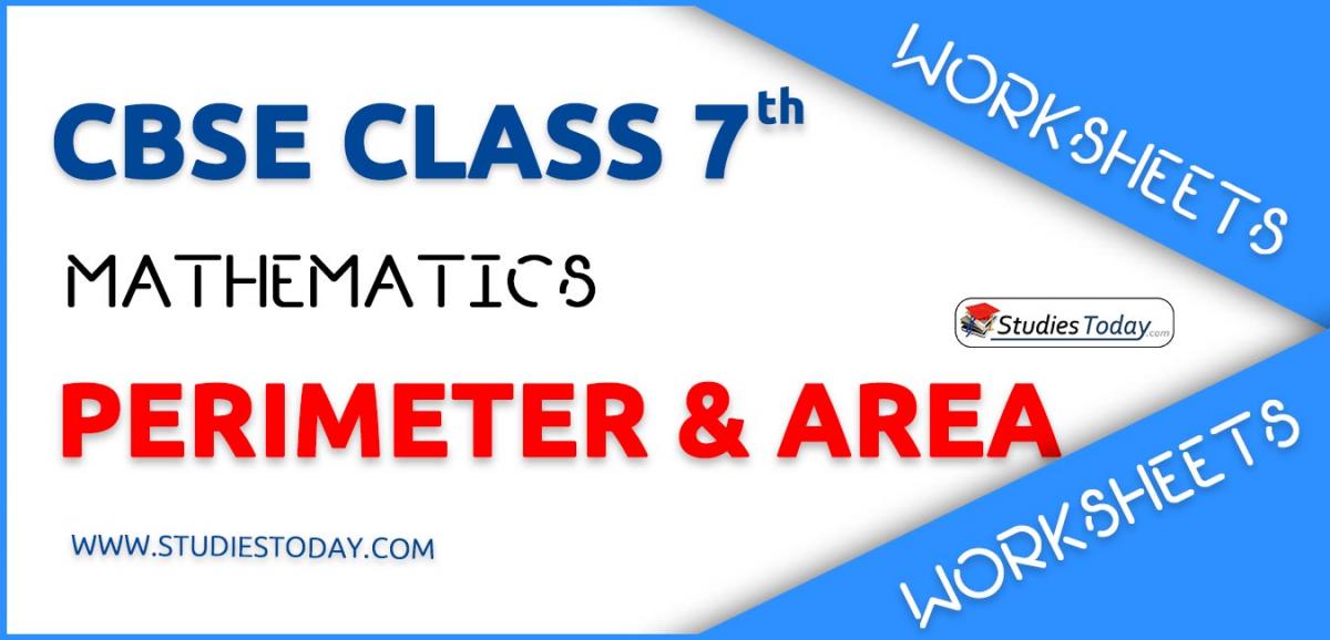 CBSE NCERT Class 7 Perimeter and Area Worksheets