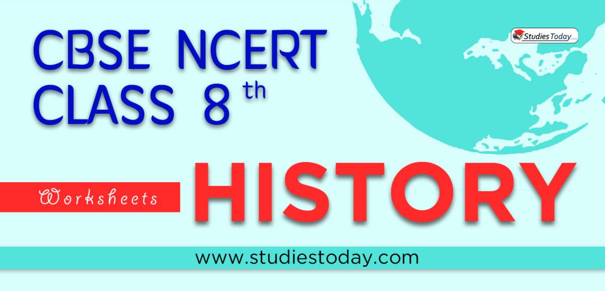 worksheets for class 8 history
