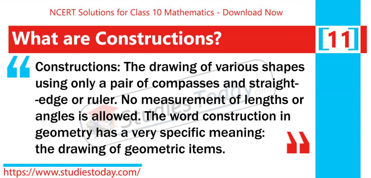 NCERT Solutions for Class 9 Constructions
