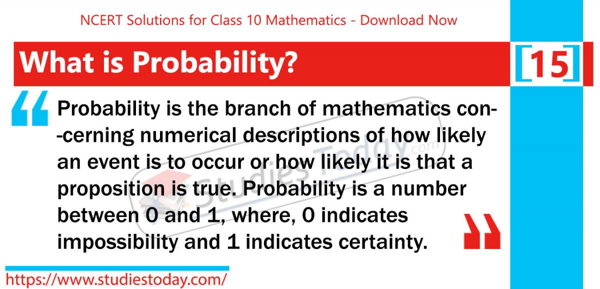 NCERT Solutions for Class 9 Probability