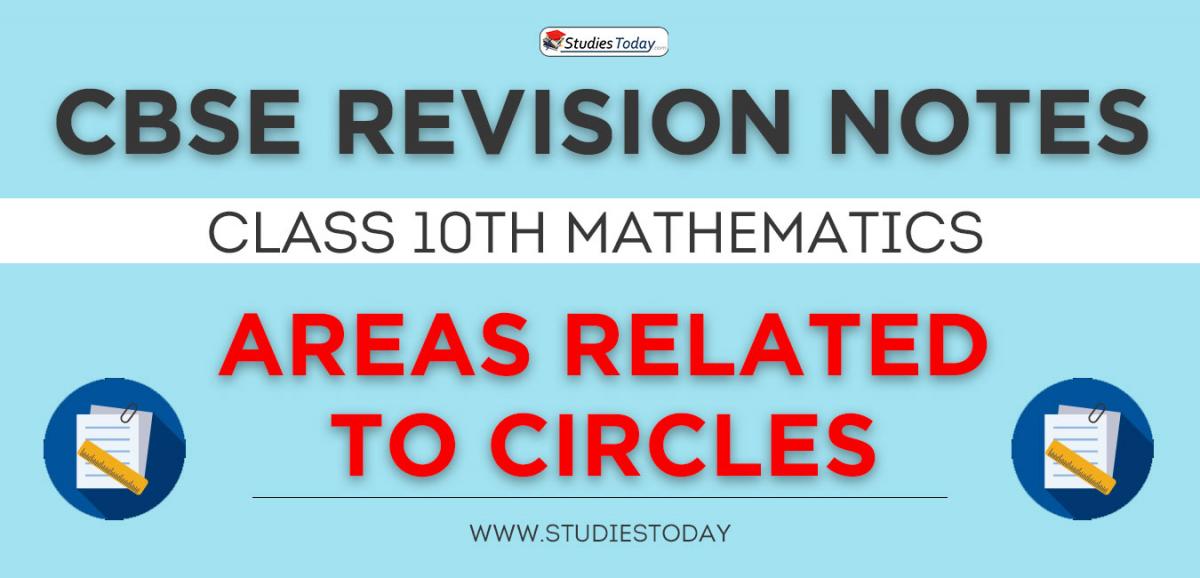 Revision Notes for CBSE Class 10 Areas related to Circles