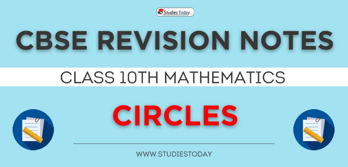 Revision Notes for CBSE Class 10 Circles
