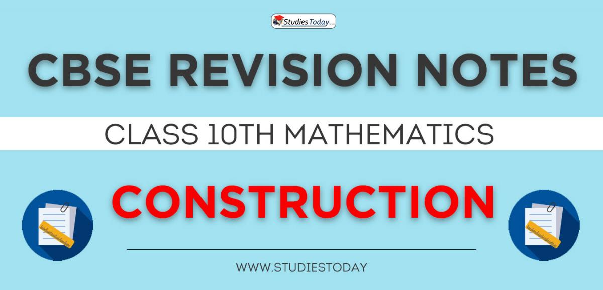 Revision Notes for CBSE Class 10 Construction