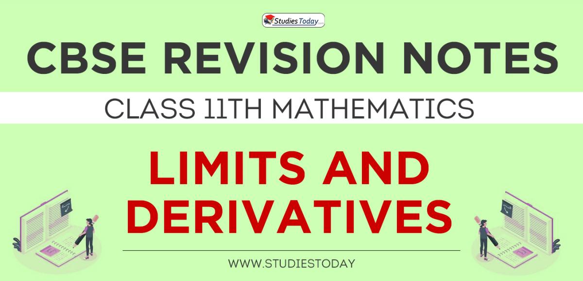 Revision Notes for CBSE Class 11 Limits and Derivatives