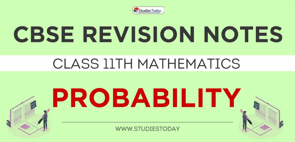 Revision Notes for CBSE Class 11 Probability