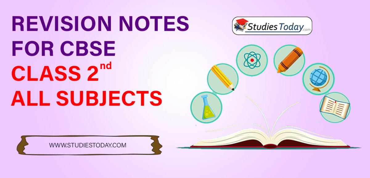 Revision Notes for CBSE Class 2 all subjects