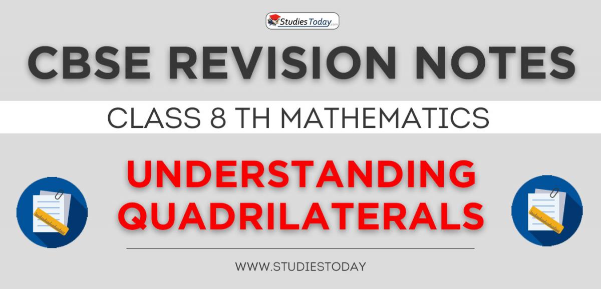 Revision Notes for CBSE Class 8 Understanding Quadrilaterals