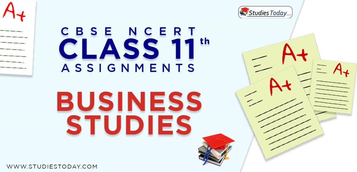 CBSE NCERT Assignments for Class 11 Business Studies
