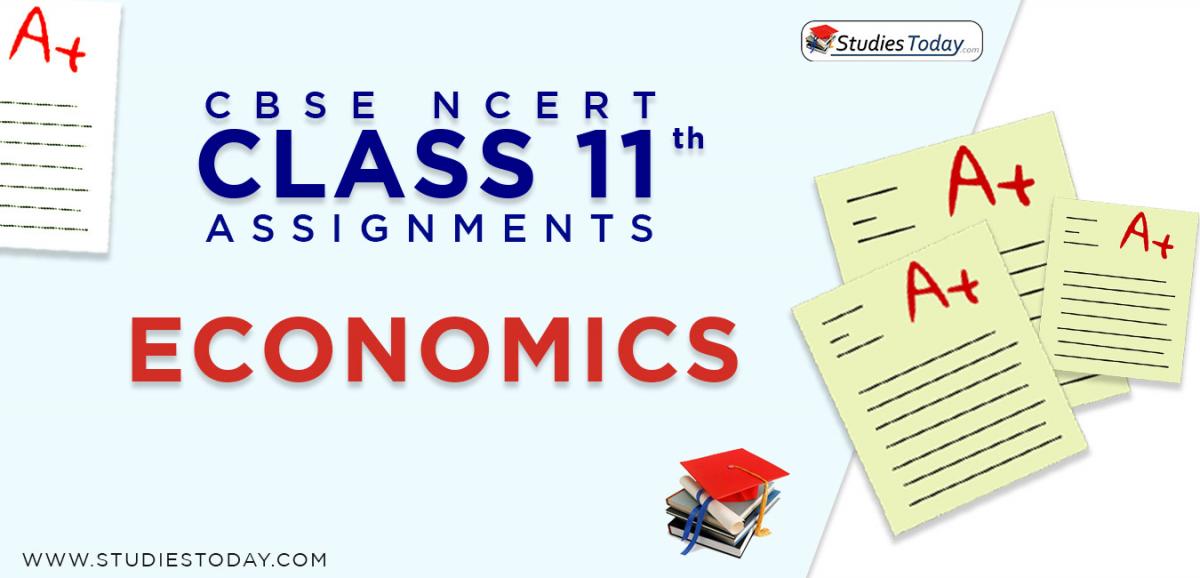 CBSE NCERT Assignments for Class 11 Economics