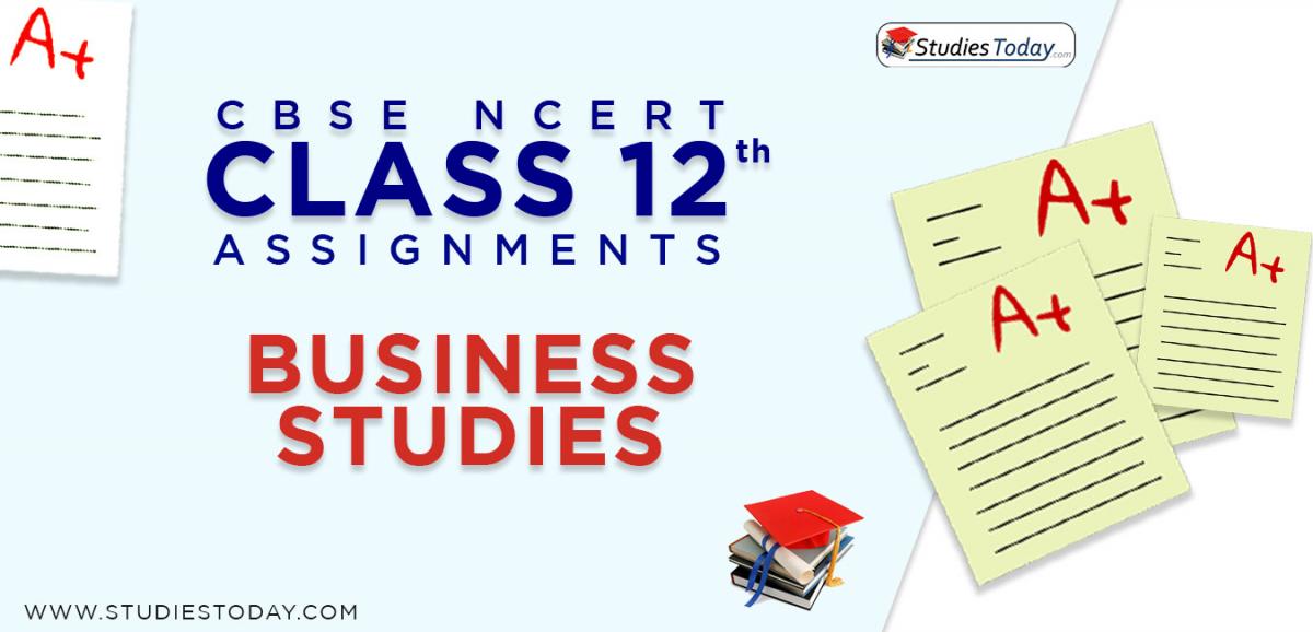 CBSE NCERT Assignments for Class 12 Business Studies