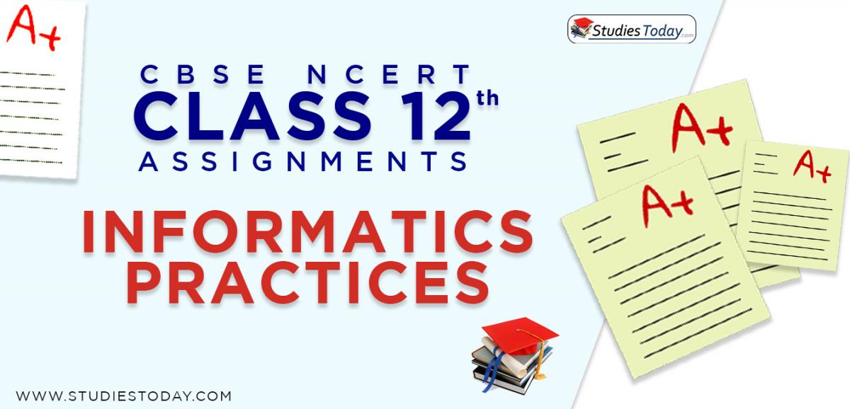 CBSE NCERT Assignments for Class 12 Informatics Practices