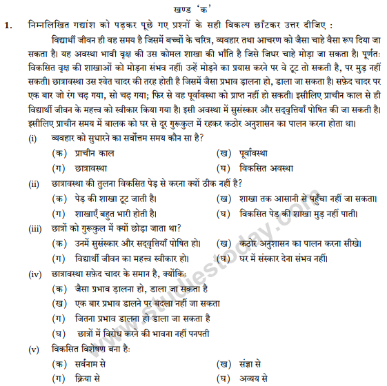 Class_10_Hindi_Question_Paper_4