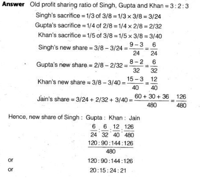 Class 12 Accountancy Reconstitution of a Partnership Firm Admission of a Partner