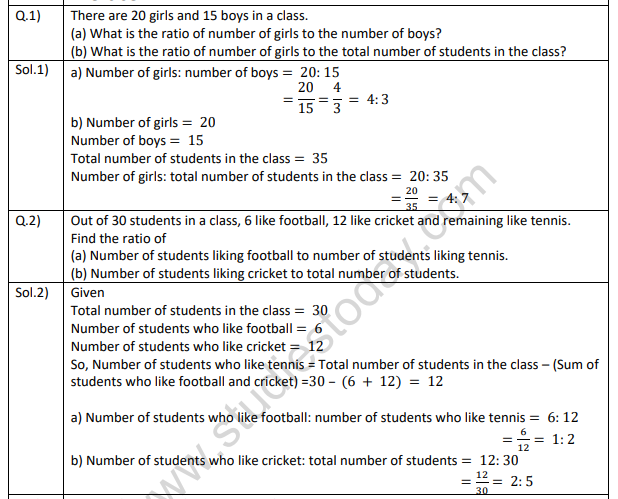 ncert maths class 6 textbook pdf ratio and proportion