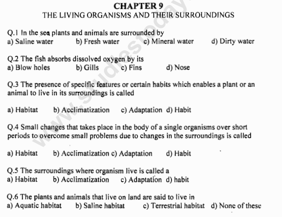 Class_6_Science_The_Living_Organisms_MCQs