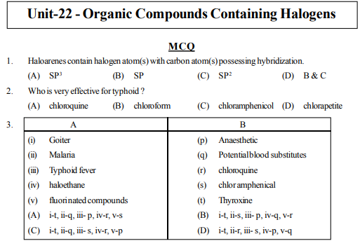 Neet Ug Chemistry Organic Compounds Containing Halogens - 