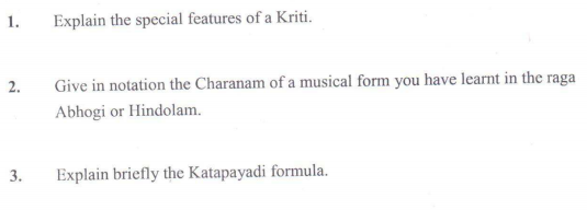 class_10_Music_Karnataka_Melodic_Question_Paper_1