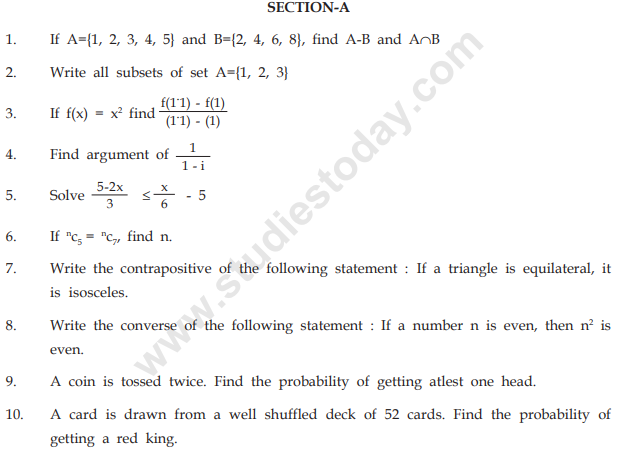 class_11_%20Mathematics_Question_%20Paper_1