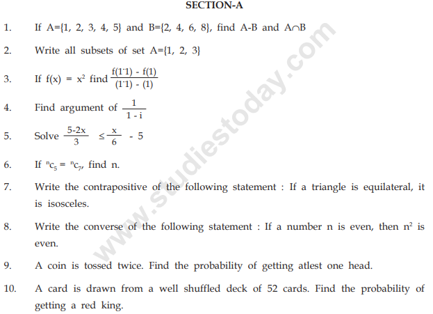 class_11_ Mathematics_Question_ Paper_1