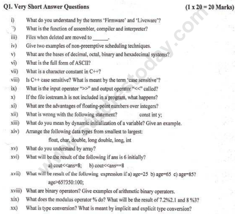 class_11_Computer_Question_ Paper_5