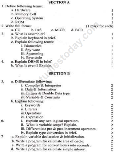 class_11_Informatics_Question_ Paper_1