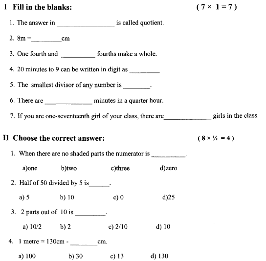 Icse Class 3 Maths Question Paper Pdf Download Papers exam