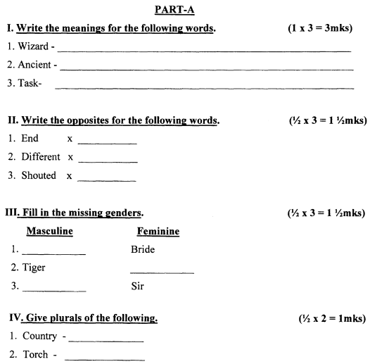 cbse-class-4-english-question-paper-set-l