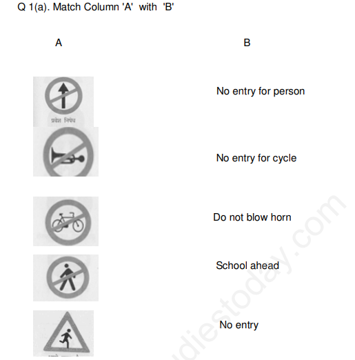 CBSE Class 1 EVS Revision Assignment Set I