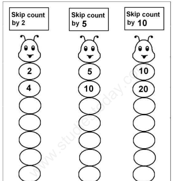 CBSE Class 1 Maths Skip Count Assignment