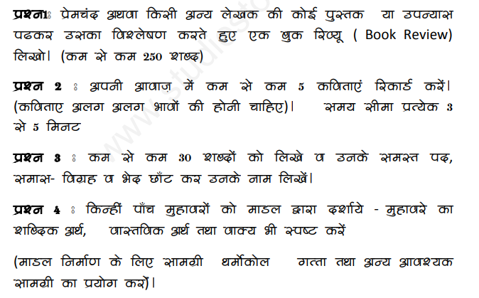 CBSE Class 10 Hindi Assignment Set G