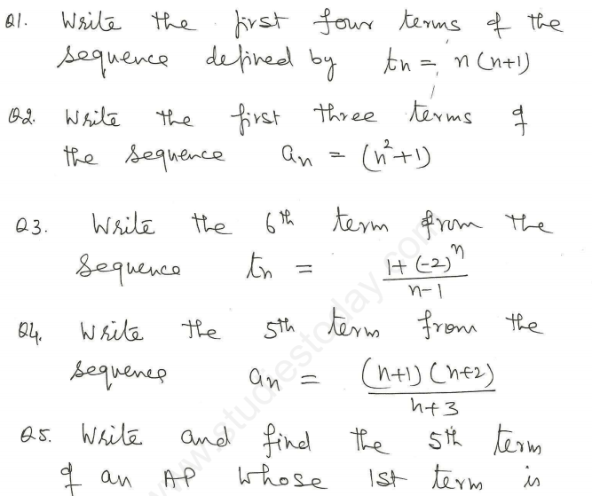 CBSE Class 10 Mathematics Arithmetic Progression Assignment Set R