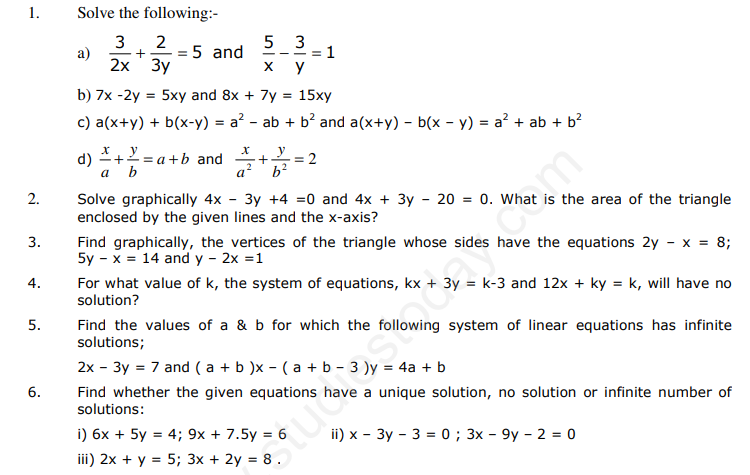 CBSE Class 10 Mathematics Question Bank Set A