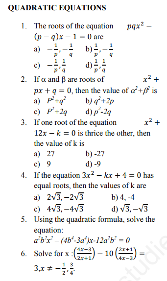 CBSE Class 10 Mathematics Question Bank Set C