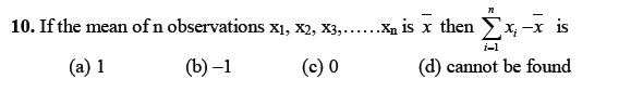 CBSE Class 10 Mathematics Statistics MCQs Set C-1