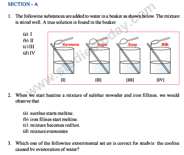 CBSE Class 10 Science MCQs Set 1