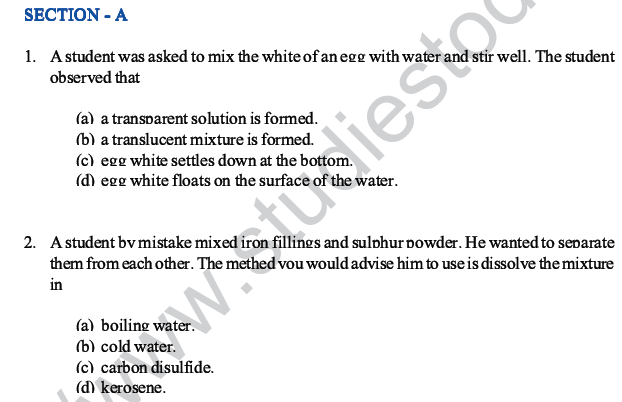 CBSE Class 10 Science MCQs Set 2-