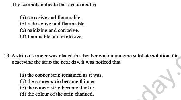 CBSE Class 10 Science MCQs Set 4-14