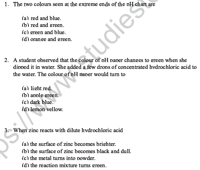 CBSE Class 10 Science MCQs Set 4