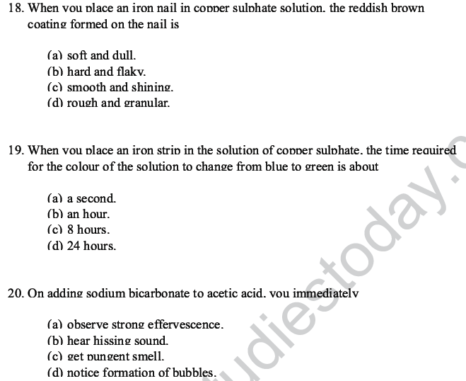 CBSE Class 10 Science MCQs Set 5-13