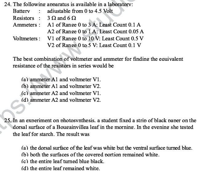 CBSE Class 10 Science MCQs Set 5-18