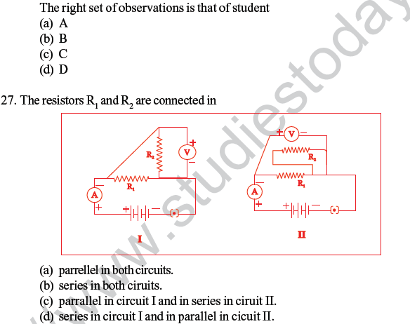 CBSE Class 10 Science MCQs Set 7-22