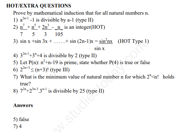 PRINCIPLE OF MATHEMATICAL INDUCTION