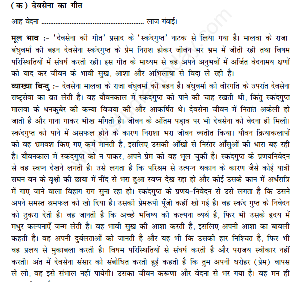 CBSE Class 12 Hindi Elective Antra Poetry Assignment
