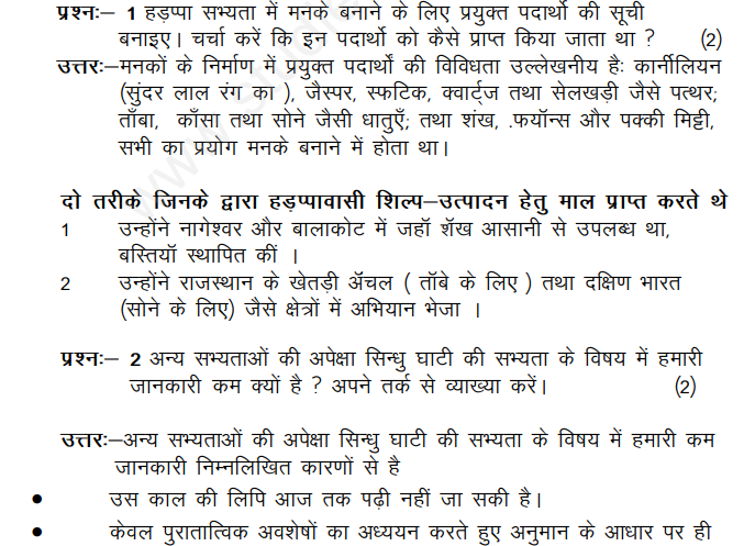 CBSE Class 12 History Ancient India Hindi Assignment Set B